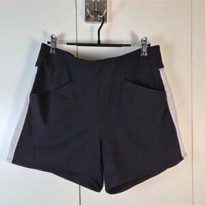 Inc International Concepts Womens Pull-On Black White Side-Stripe Shorts Size 12